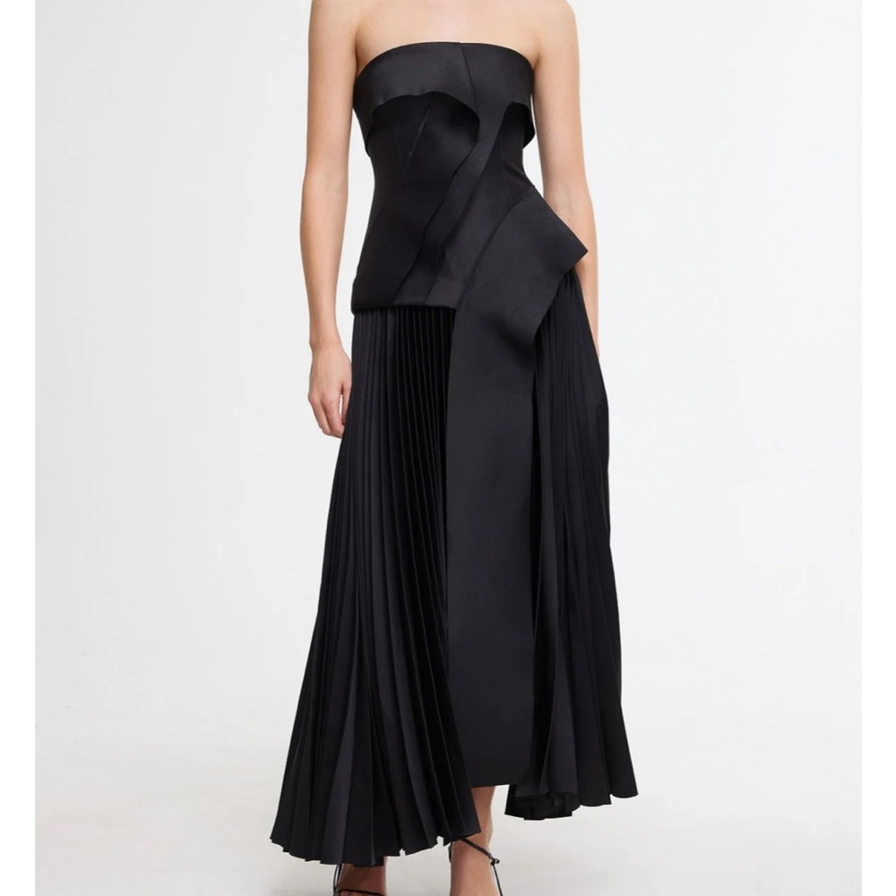 Acler Hammil strapless pleated dress